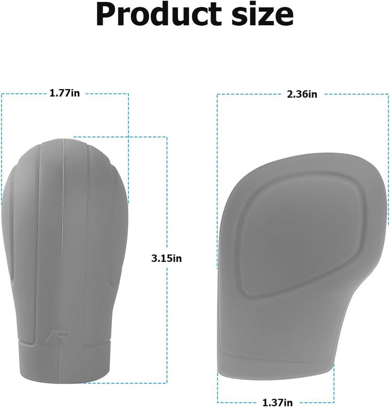 zipelo 2 Pack Car Gear Shift Knob Cover, Anti-Slip Auto Knob Gear Stick Protector, Comfortable Silicone Handbrake Shifter Cover for Men Women, Universal Vehicle Interior Accessories - Image 2